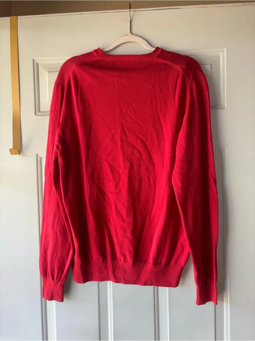 Zara Man red long sleeve lightweight sweater size L
